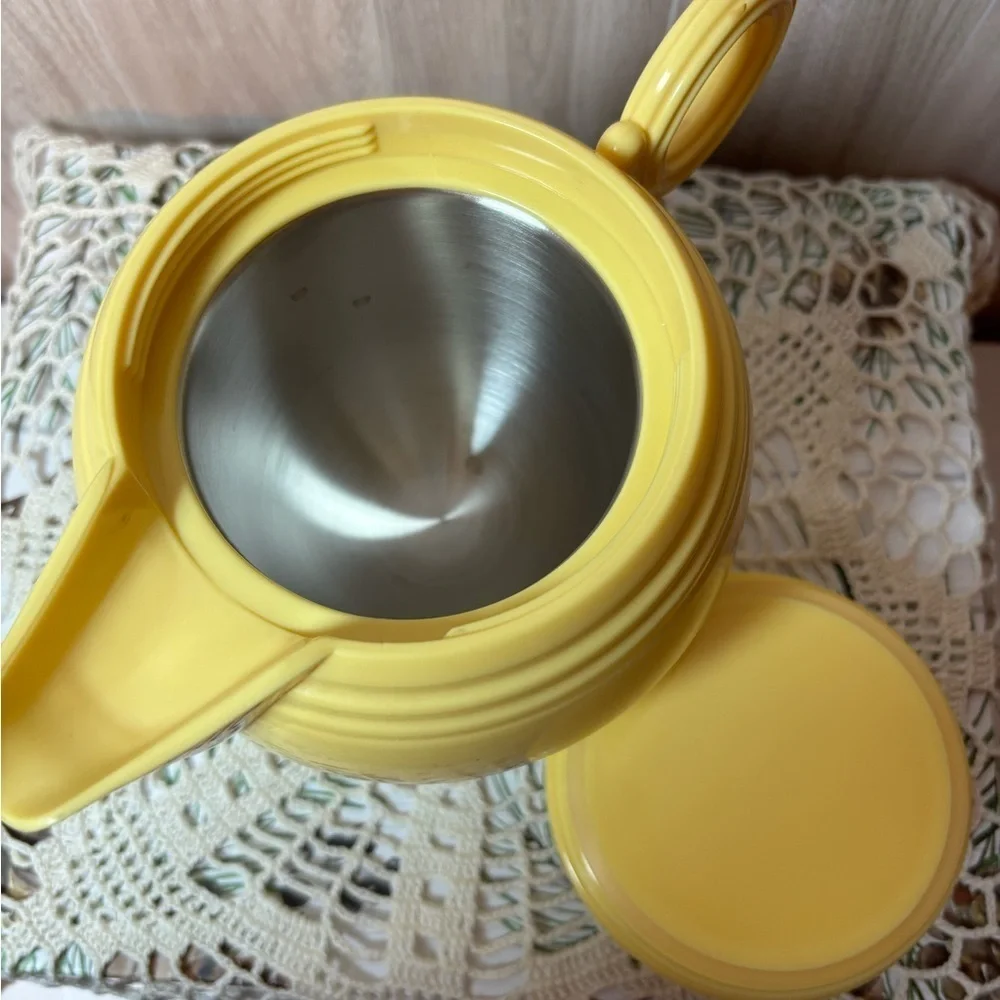 Fiesta Homer Laughlin Yellow Vintage Retro Coffee Teapot